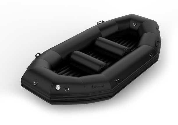 3d空白PVC充气水筏船。图片下载
