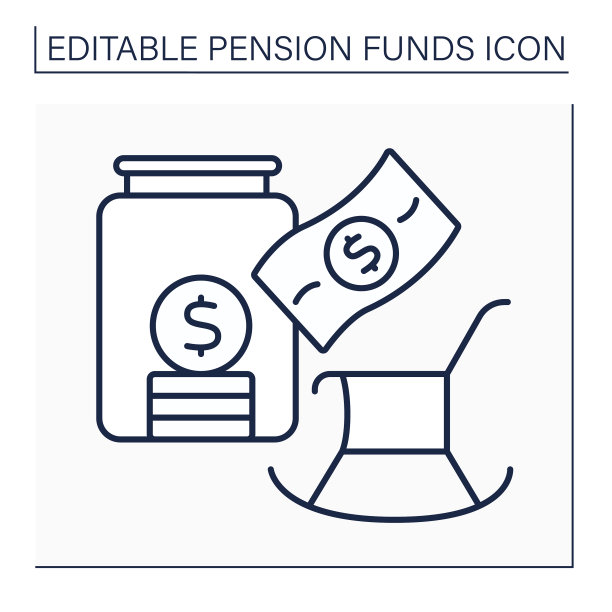 养老金储蓄线图标图片下载