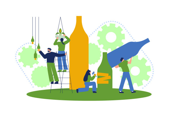 人们团队一起升级回收环保理念图片下载