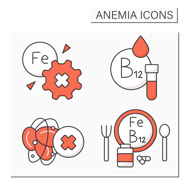 贫血颜色图标设置图片下载