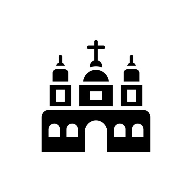 教堂矢量固体图标风格的插图。Eps 10个文件图片下载