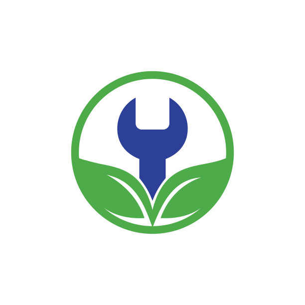 扳手叶片矢量logo设计模板。图片下载