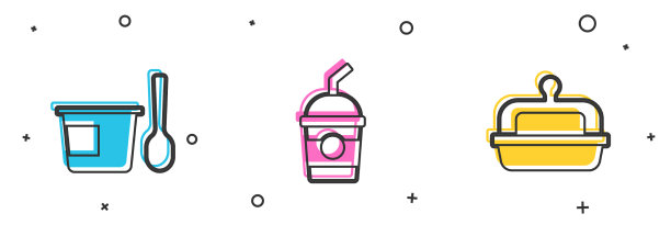 在酸奶容器里放一勺奶昔图片下载