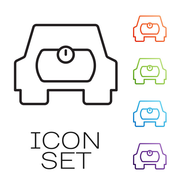 黑色线油箱为车辆图标隔离上图片下载