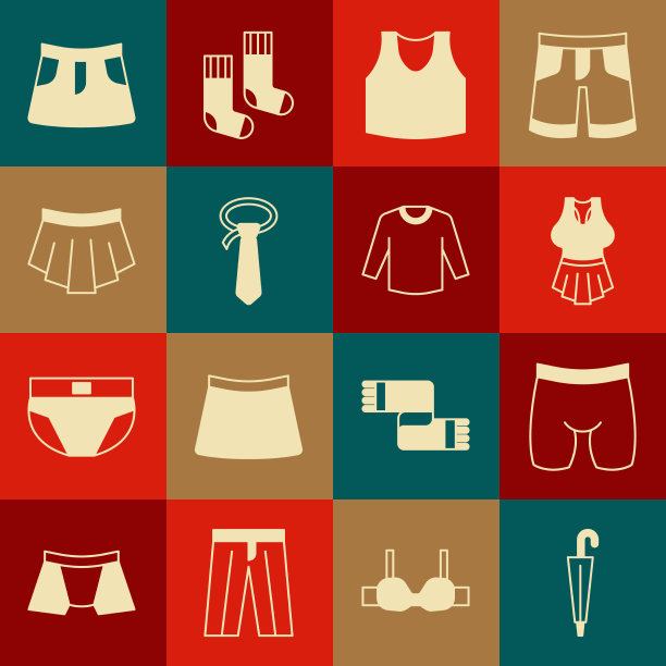 备有雨伞、自行车短裤、汗衫、领带图片下载