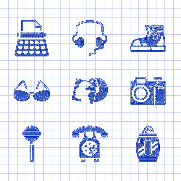 设置乙烯基盘，电话，手机，汽水罐图片下载