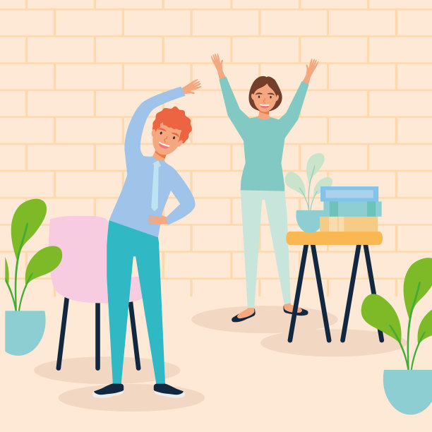 优雅的情侣练习积极的休息图片下载