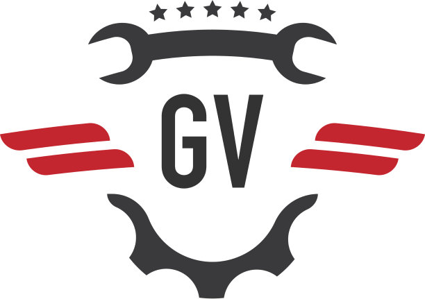 首字母gv汽车维修标志设计图片下载