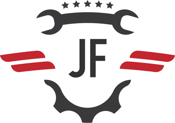 首字母jf汽车维修标志设计图片下载