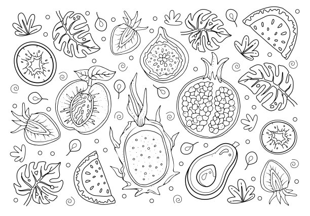 手绘着色页的孩子和成人。漂亮的图案和小细节的图画。彩色书图片。图片下载