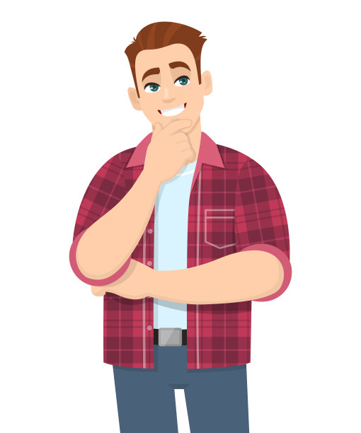 交叉双手或交叉双臂站着微笑的年轻人。时尚时尚的人穿着休闲时尚的服装。男性角色设计插图。矢量漫画中的现代生活理念。图片下载