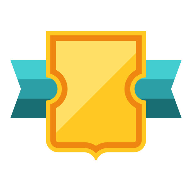 金色盾牌的插图。体育或企业竞赛的奖项。图片下载