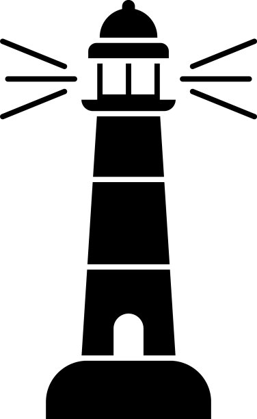 灯塔图标设计模板图片下载