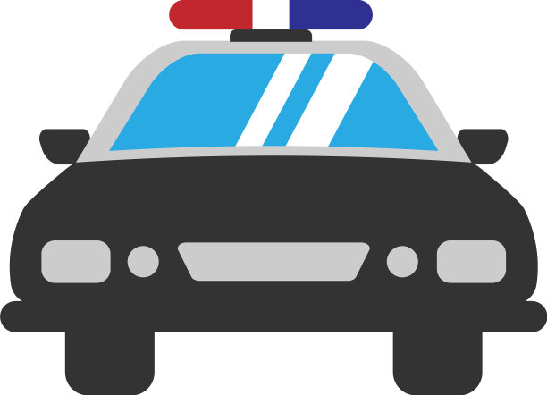 警车图标设计模板图片下载