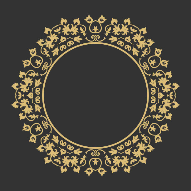 圆形巴洛克装饰图片下载