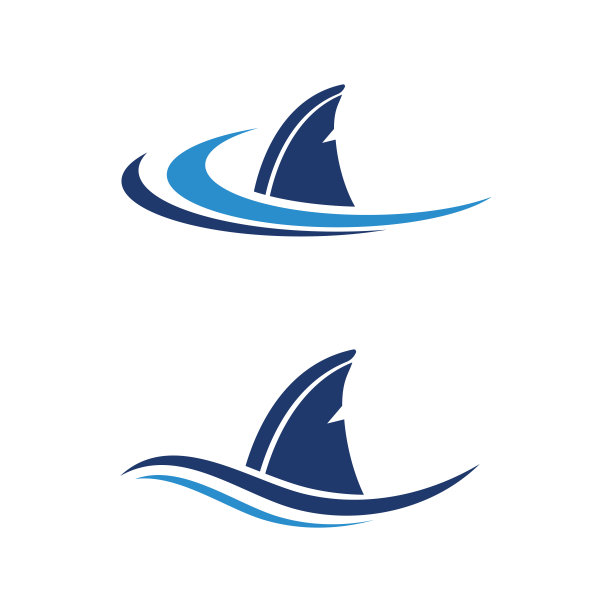 鲨鱼插图图标设计模板图片下载