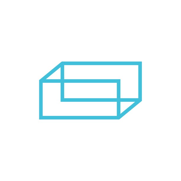 矩形3D透视矢量图标图示图片下载