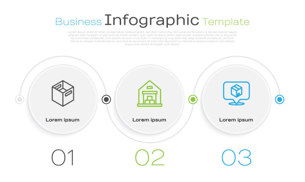 套线纸箱纸板箱，仓库和位置用。业务信息模板。向量图片下载