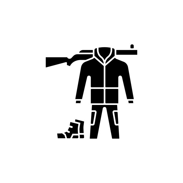 狩猎装备黑色字形图标图片下载