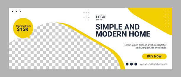 房地产社交媒体覆盖模板横幅图片下载