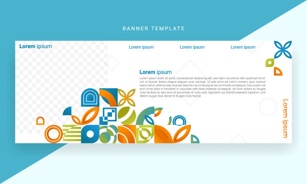 渐变拼接横幅设计模板图片下载