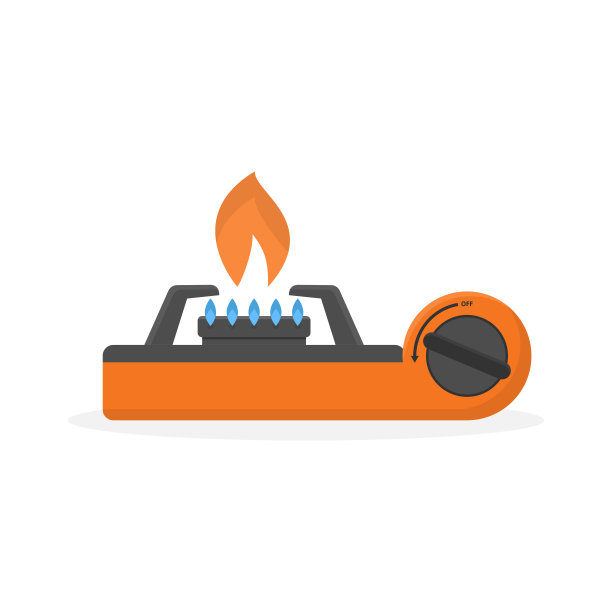 便携式炉灶矢量设计插图图片下载