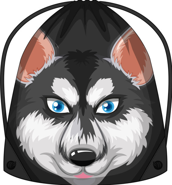 拉绳背包与西伯利亚哈士奇狗图片下载