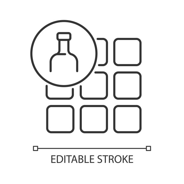 瓷砖由回收玻璃线性图标图片下载