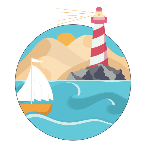 圆标签简单的景观沙漠图片下载