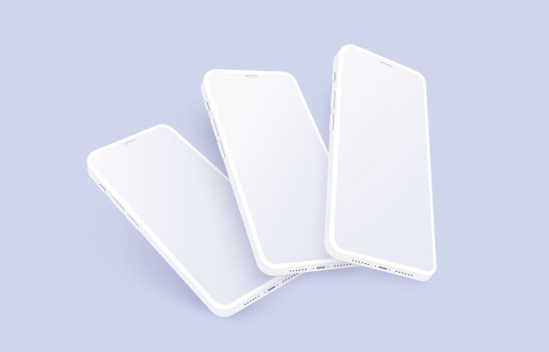 粘土电话模型孤立与空白屏幕图片下载