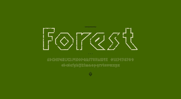 空心无衬线字体的维京风格图片下载