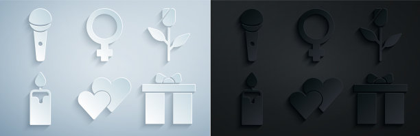 心花玫瑰燃烛礼盒图片下载