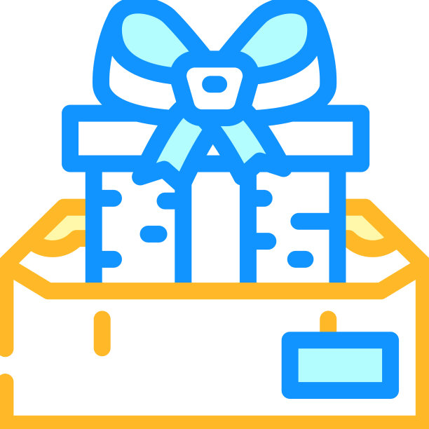 送礼物彩色图标图片下载