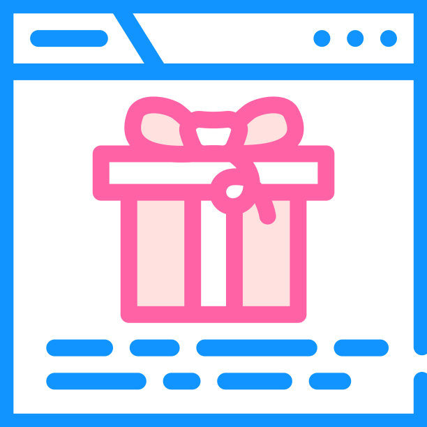 网上购买礼品彩色图标图片下载