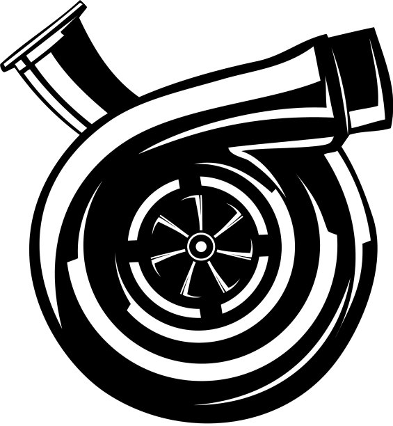 涡轮剪影黑白图片下载