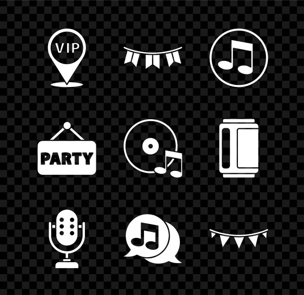 设置地点VIP嘉年华彩旗花环图片下载