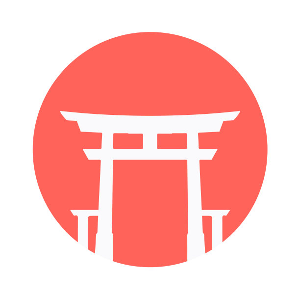 鸟居门图标标志图片下载