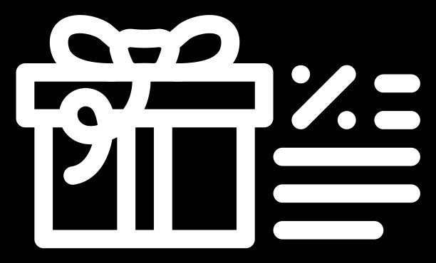 折扣券礼品字形图标图片下载