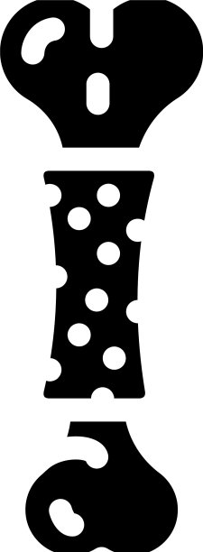 骨头狗宠物玩具字形图标图片下载