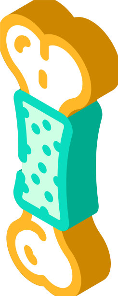 骨狗宠物玩具等距图标图片下载