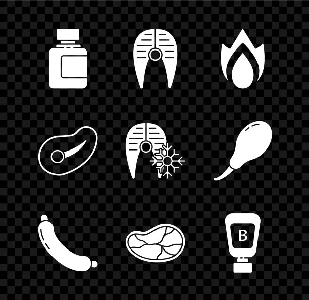 集酱瓶鱼排火焰香肠图片下载