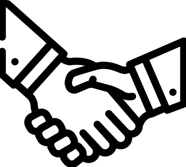 握手伙伴线图标图片下载