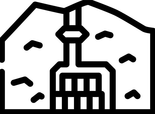 特殊的山葬线图标图片下载