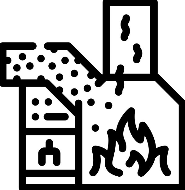 燃烧废料线图标图片下载