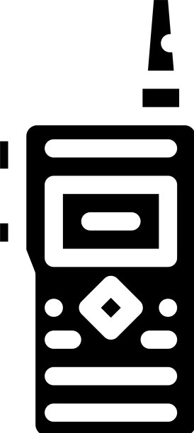 对讲机电子设备的字形图标图片下载