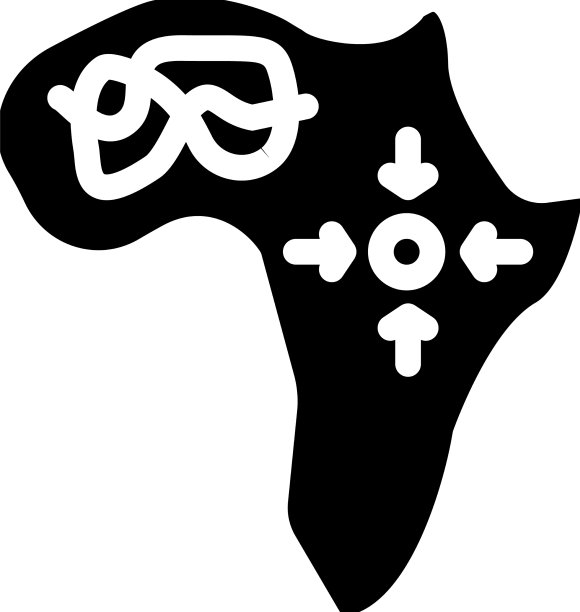 非洲大陆字形图标图片下载