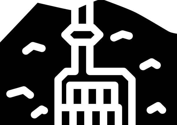 特殊的山葬在象形文字图标图片下载