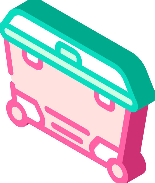 废物容器等距图标图片下载