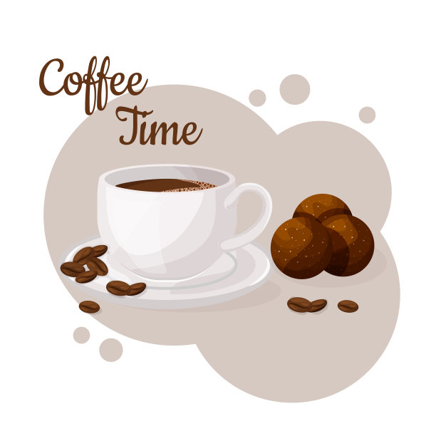 一杯咖啡和薄荷糖图片下载