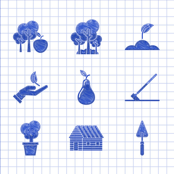 设置梨树农场，菜园铲或铲子图片下载